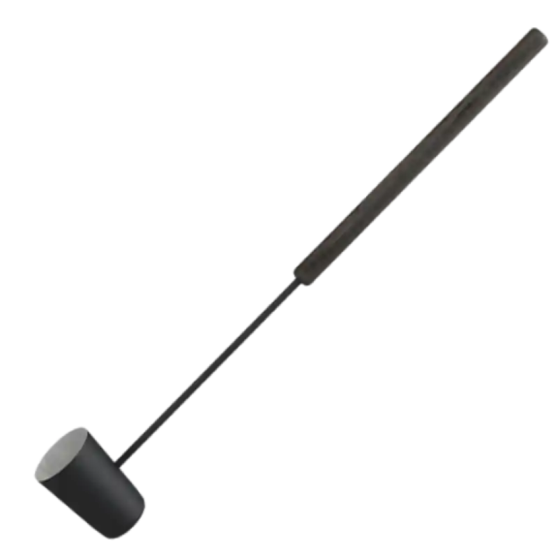 Schwarze Saunakelle, langer Griff Neue Kollektion